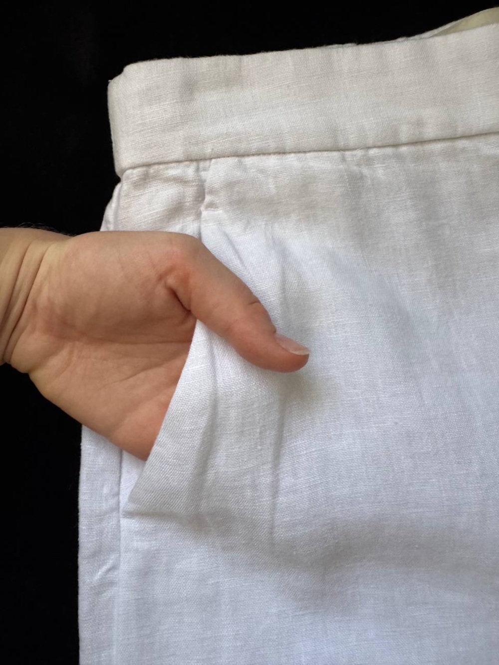 NWT Abercrombie & Fitch Women’s White Linen Pants Lining Size 26 - Picture 3 of 9